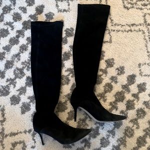 VALENTINO* suede over the knee stiletto boot